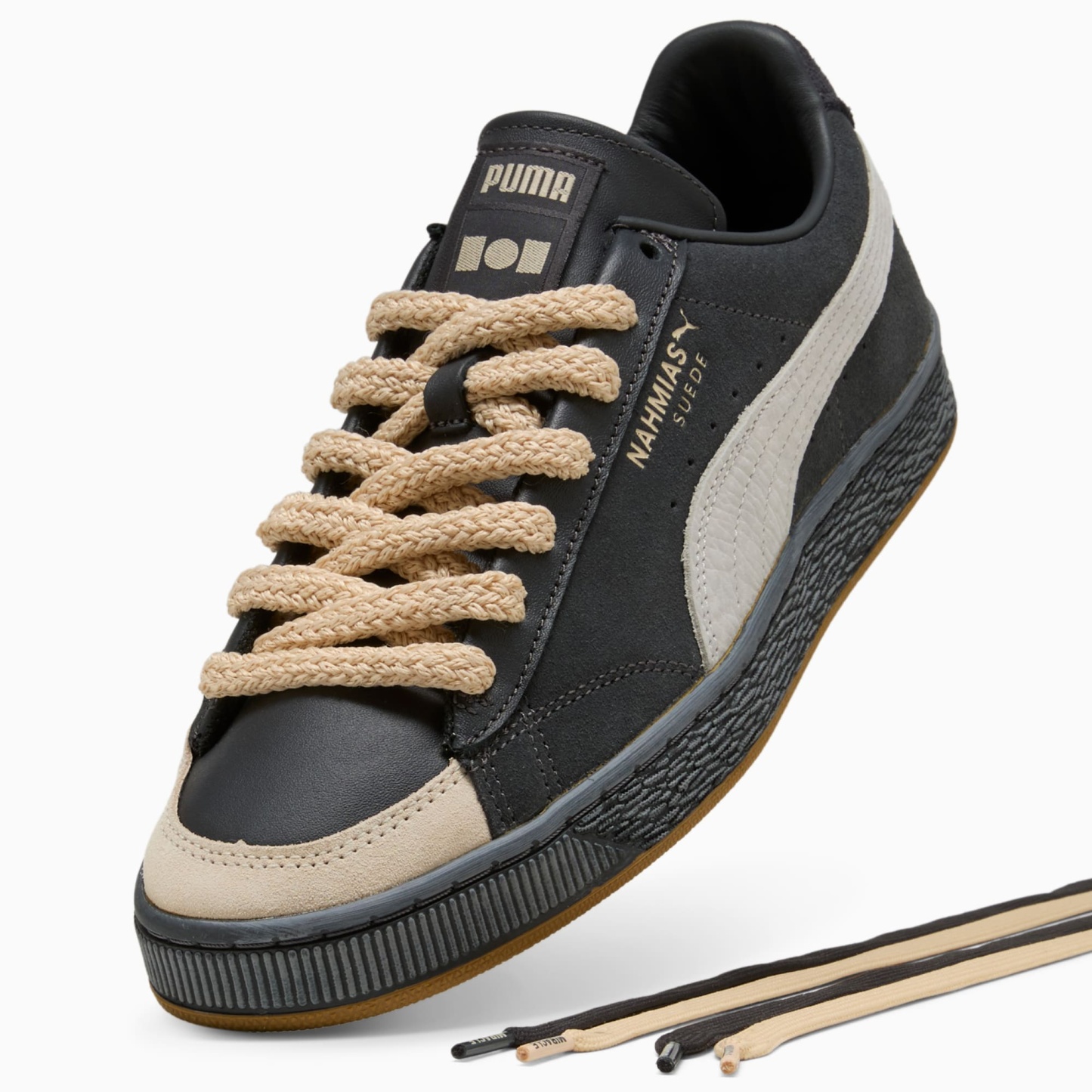 Sneakers Suede Vintage Black PUMA x NAHMIAS Unisexe - Flat Dark Gray-Vapor Gray-Honey Butter