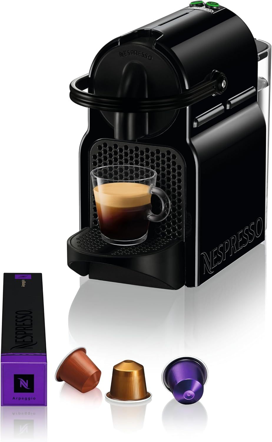 De'Longhi Nespresso Inissia EN80.B, Machine à Café Automatique, Machine à Capsules pour une Seule Tasse