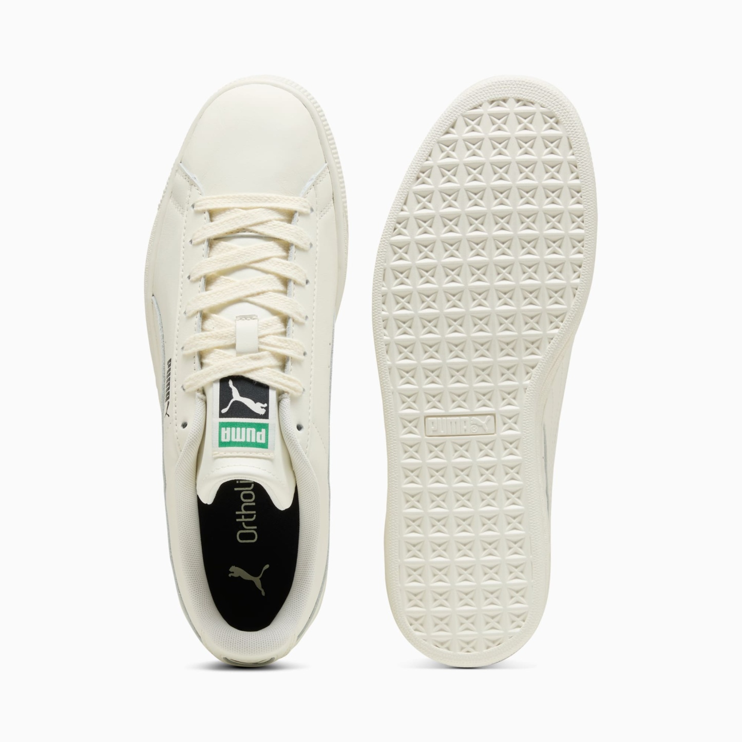 Sneakers Suede Unisexe - Warm White-Archive Green