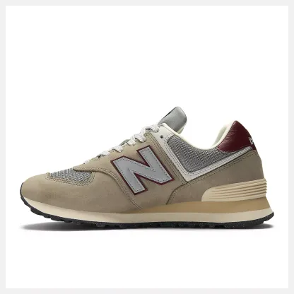 New Balance 574 U574SKB ARID STONE with MONARCH BURGUNDY