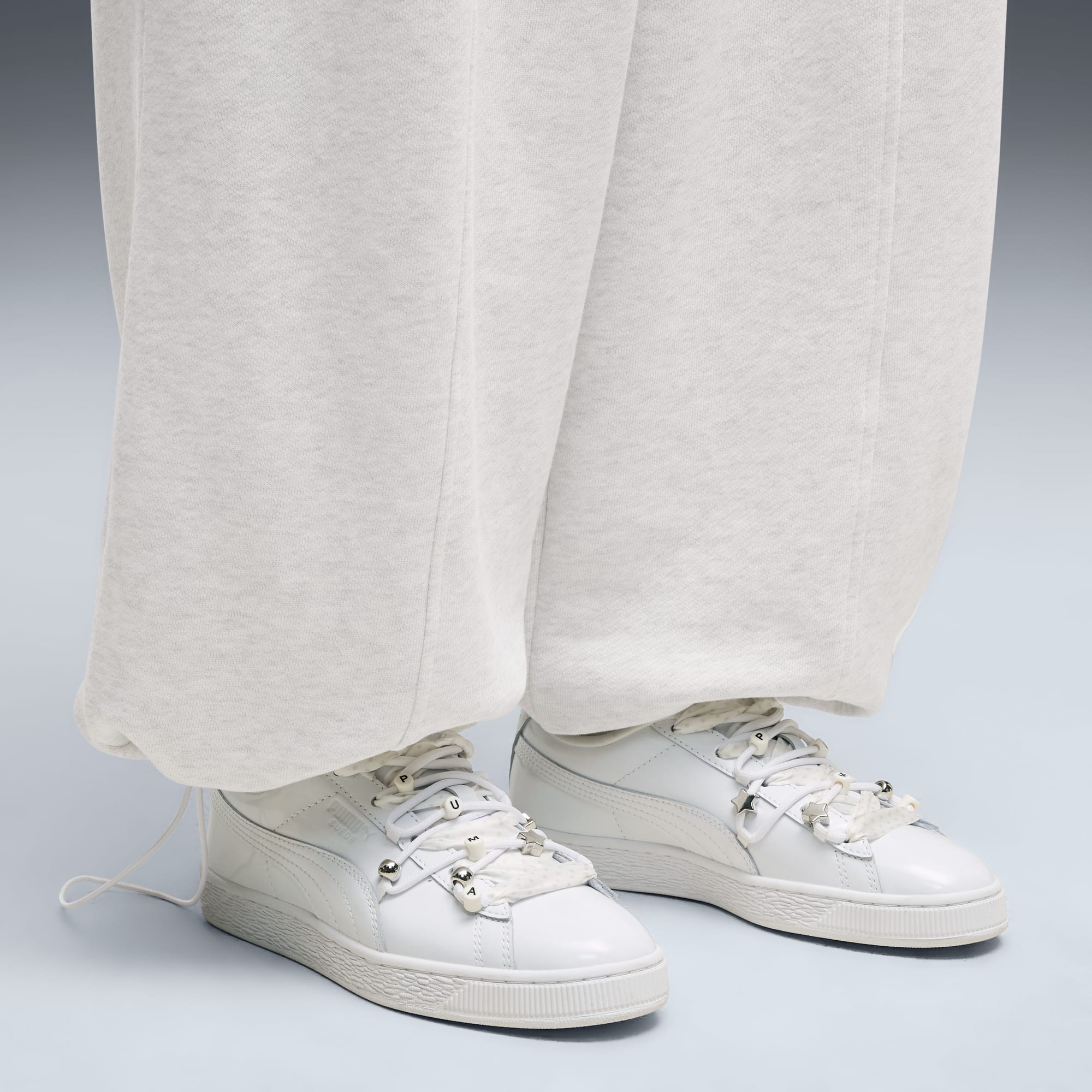 Sneakers Suede Bloom Patent Femme - PUMA White-Feather Gray