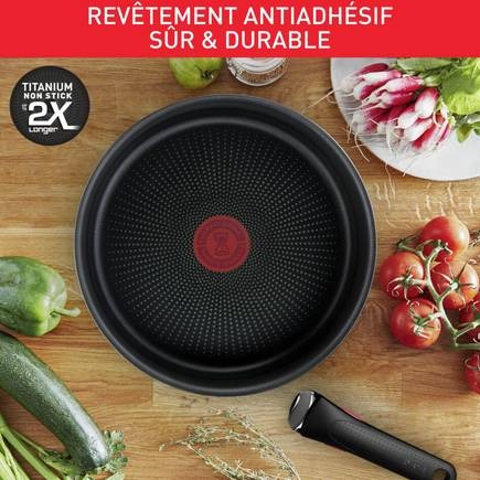 Tethtfal Ingenio Daily Chef, Antiadhésif, Batterie de cuisine 20 pièces, Induction