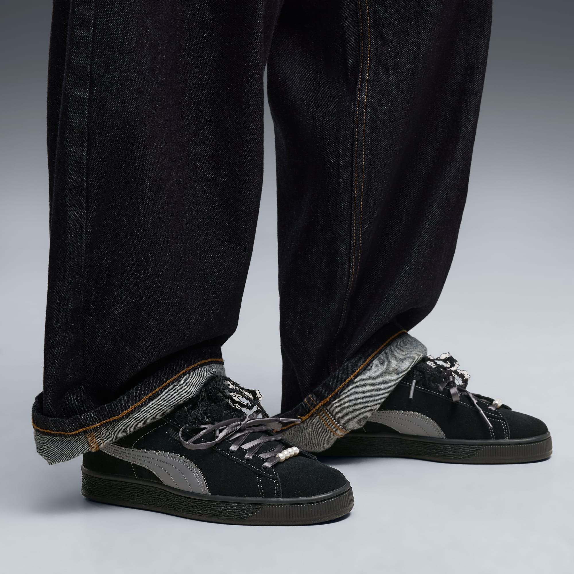 Sneakers Suede Bloom Femme - PUMA Black-Slate Sky