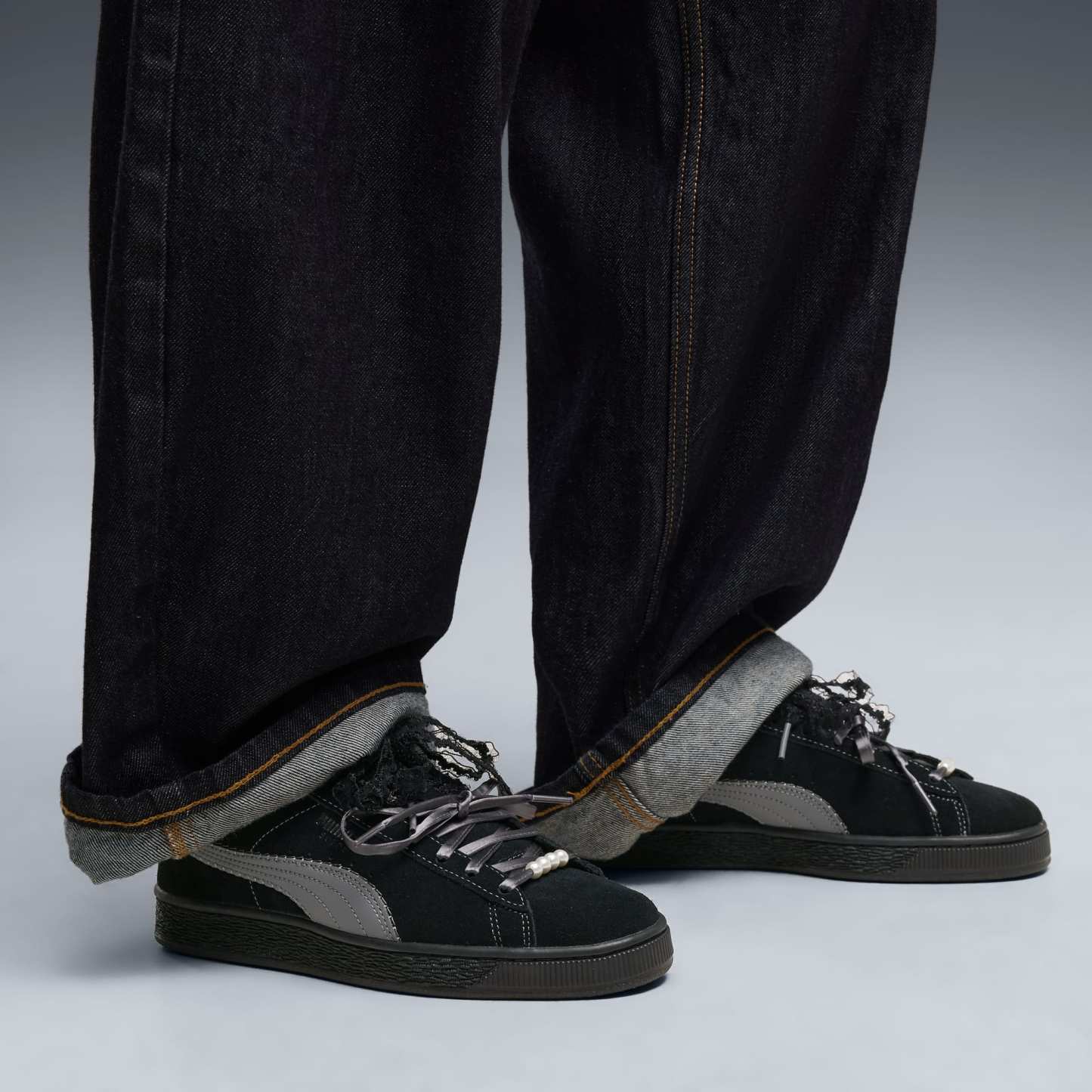 Sneakers Suede Bloom Femme - PUMA Black-Slate Sky