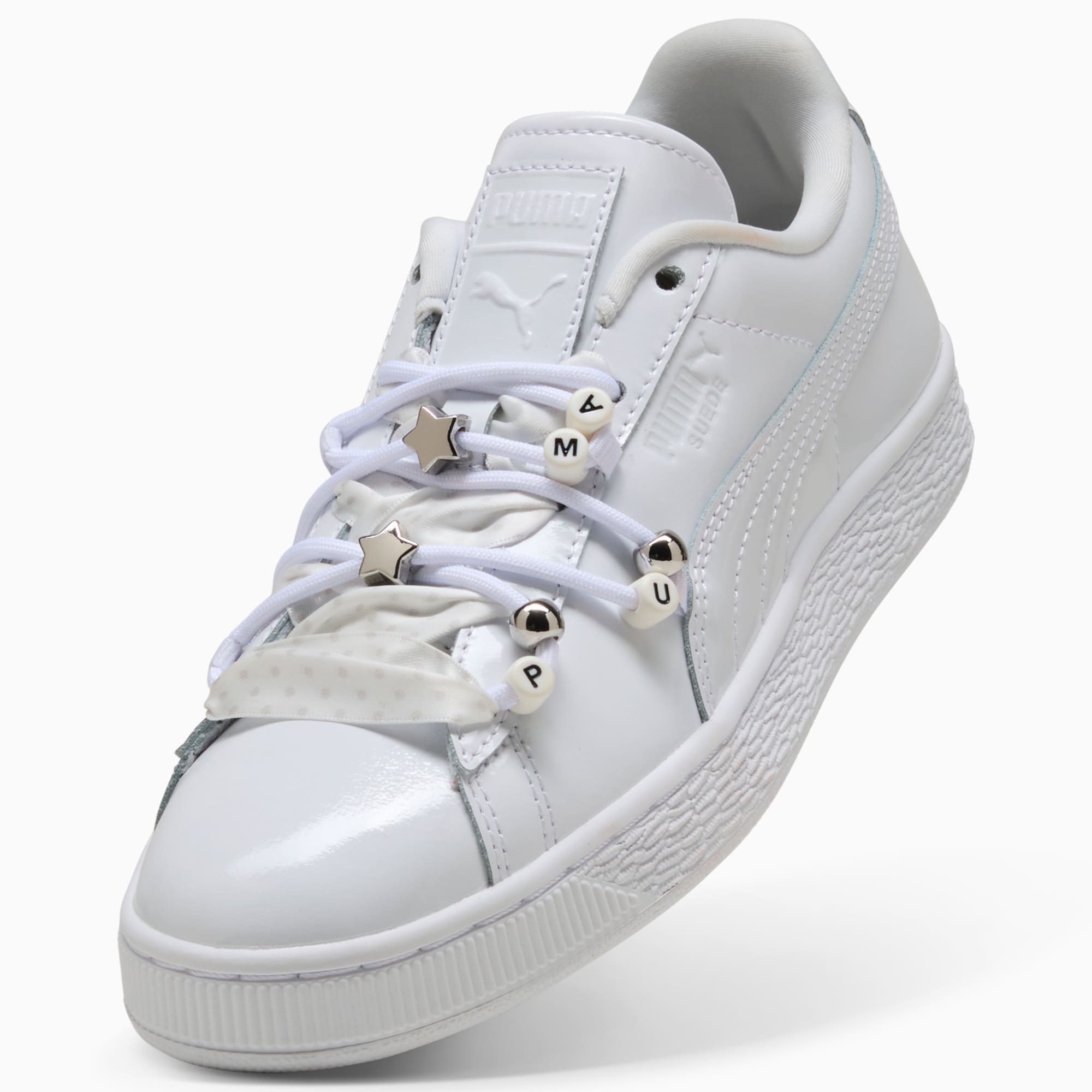 Sneakers Suede Bloom Patent Femme - PUMA White-Feather Gray