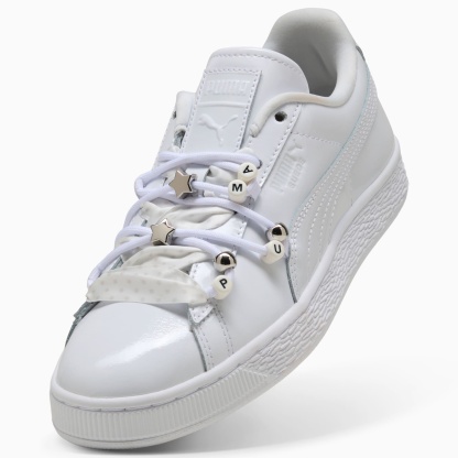 Sneakers Suede Bloom Patent Femme - PUMA White-Feather Gray
