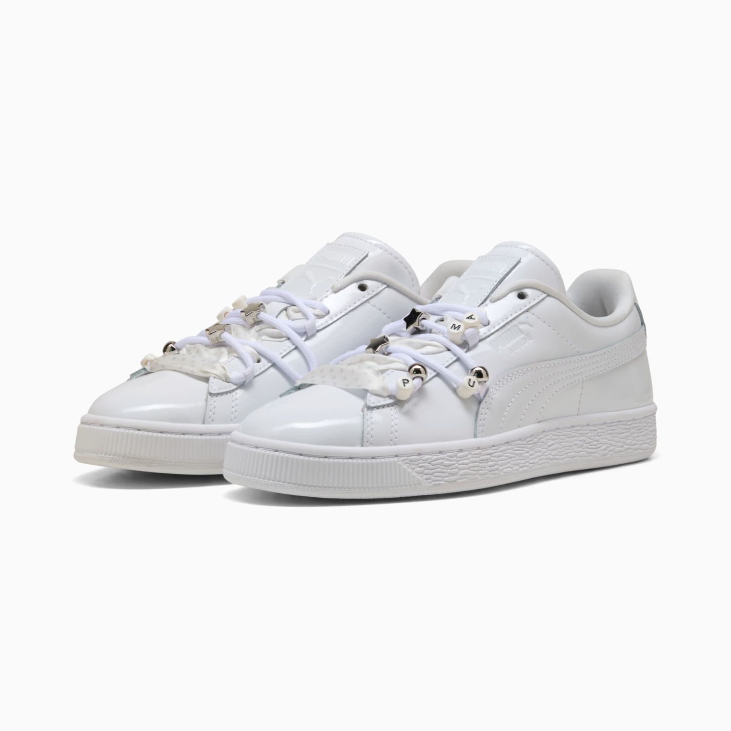 Sneakers Suede Bloom Patent Femme - PUMA White-Feather Gray