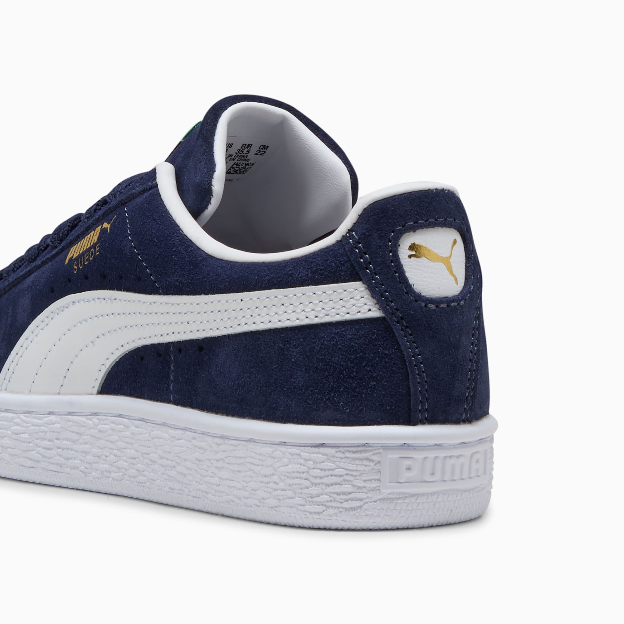 Baskets Suede Classic Enfant et Adolescent - PUMA Navy-PUMA White