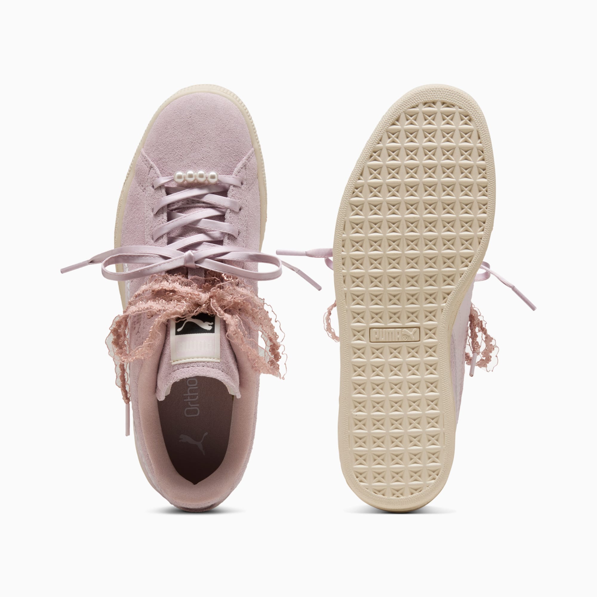 Sneakers Suede Bloom Femme - Misty Pink-Powder Pink
