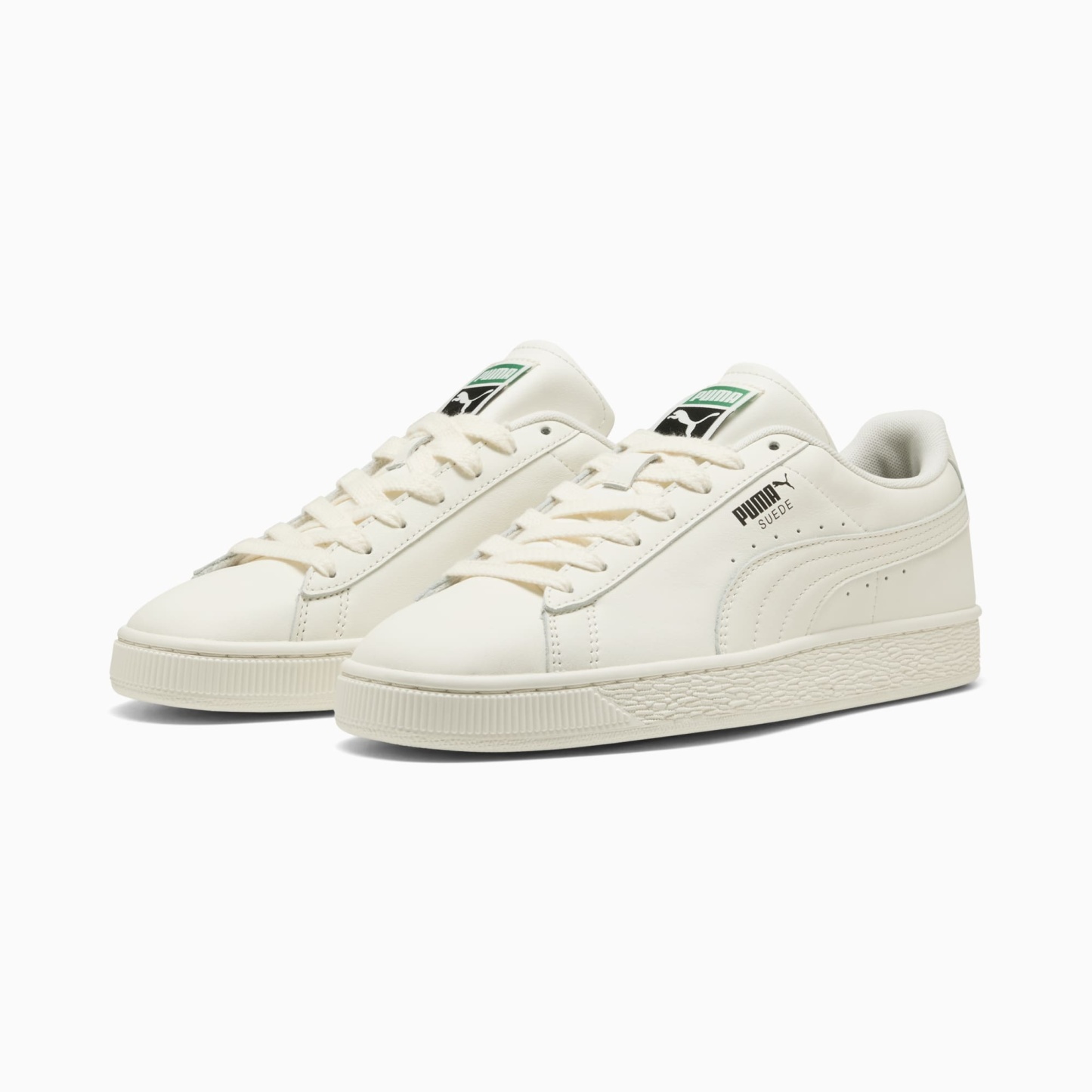 Sneakers Suede Unisexe - Warm White-Archive Green