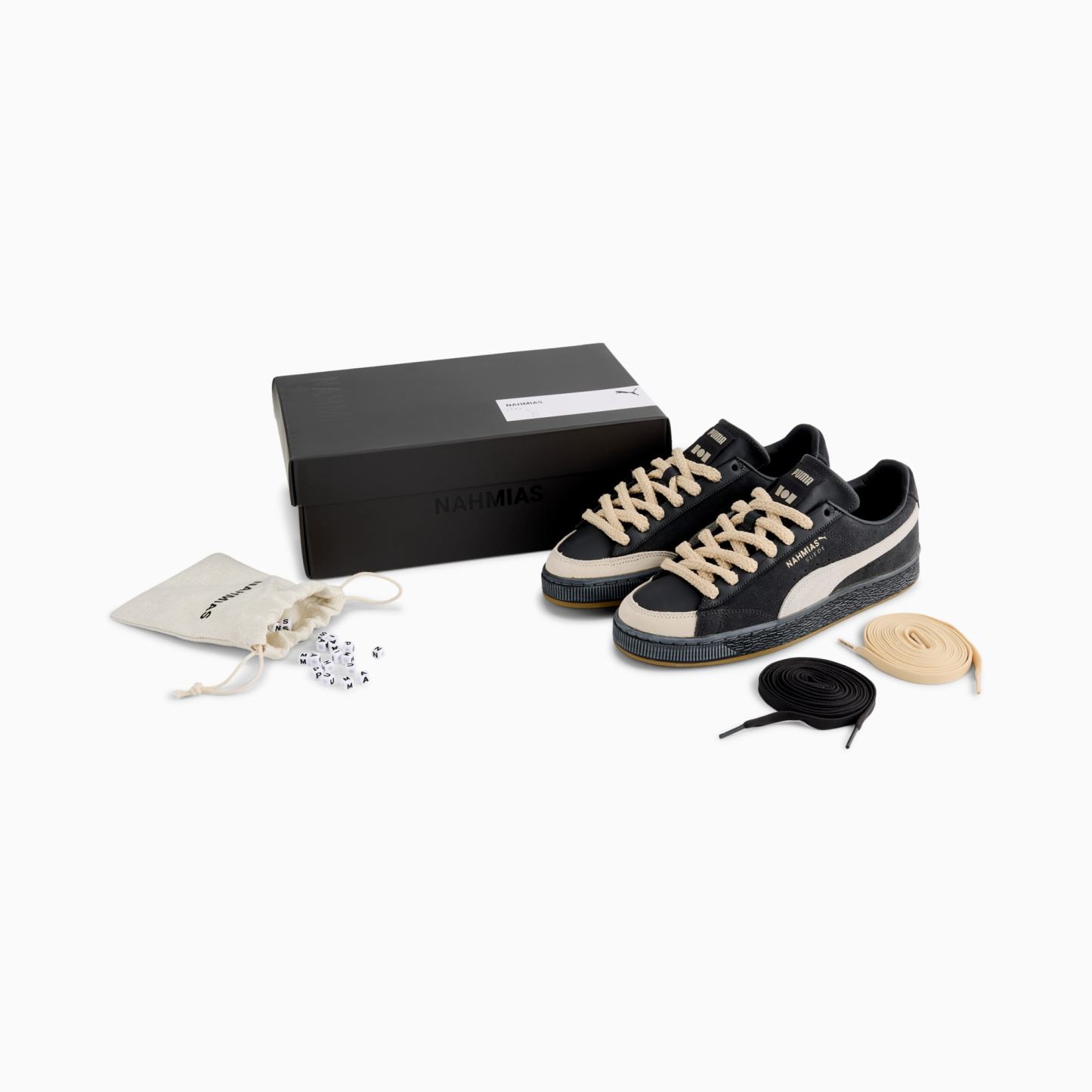 Sneakers Suede Vintage Black PUMA x NAHMIAS Unisexe - Flat Dark Gray-Vapor Gray-Honey Butter