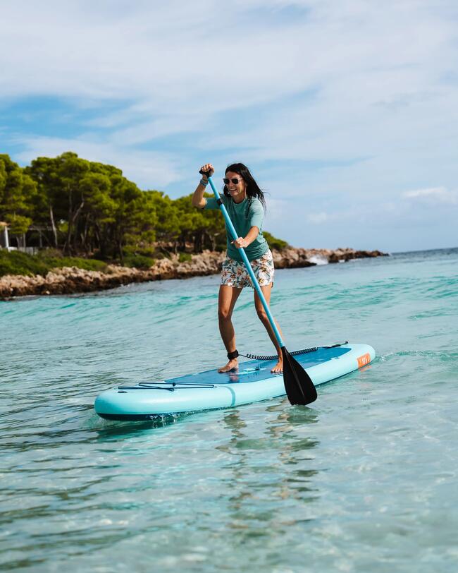 DECATHLON Pack Stand up paddle gonflable 10'6 ,1 ou 2 personnes (jusqu'à 130 kg)- 100 Bleu