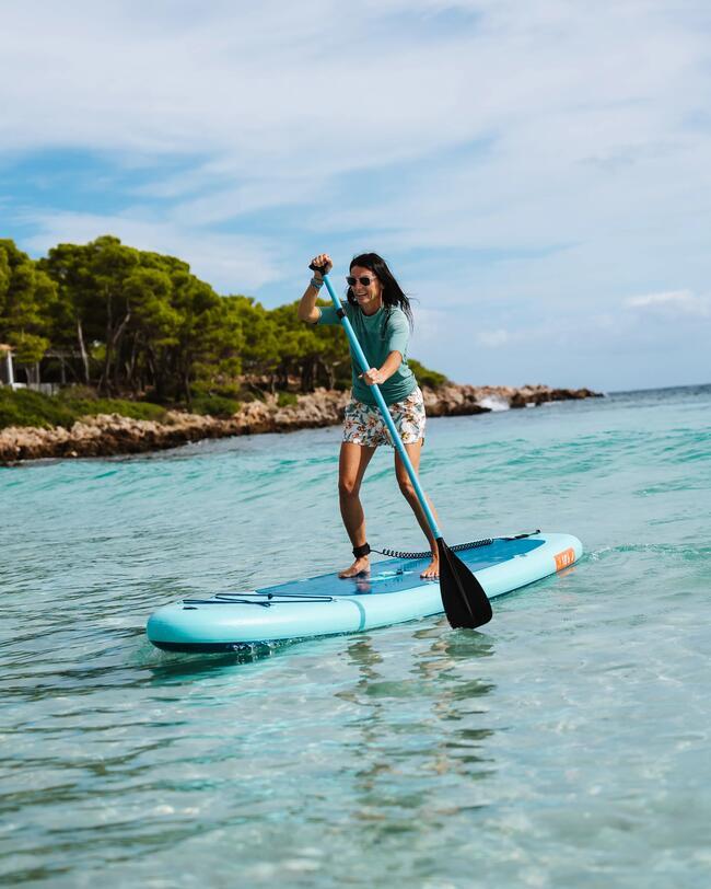 DECATHLON Pack Stand up paddle gonflable 10'6 ,1 ou 2 personnes (jusqu'à 130 kg)- 100 Bleu