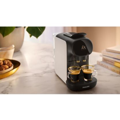 Cafetière à dosette PHIthtLIPS LM9012/00 L'Or Sublime Blanc Satin