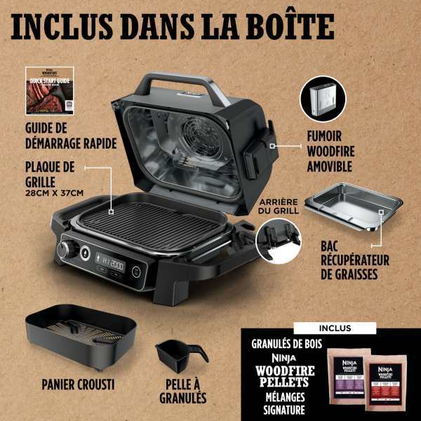 Barbecue électrique & Fumoir Ninthtja Woodfire OG701EU