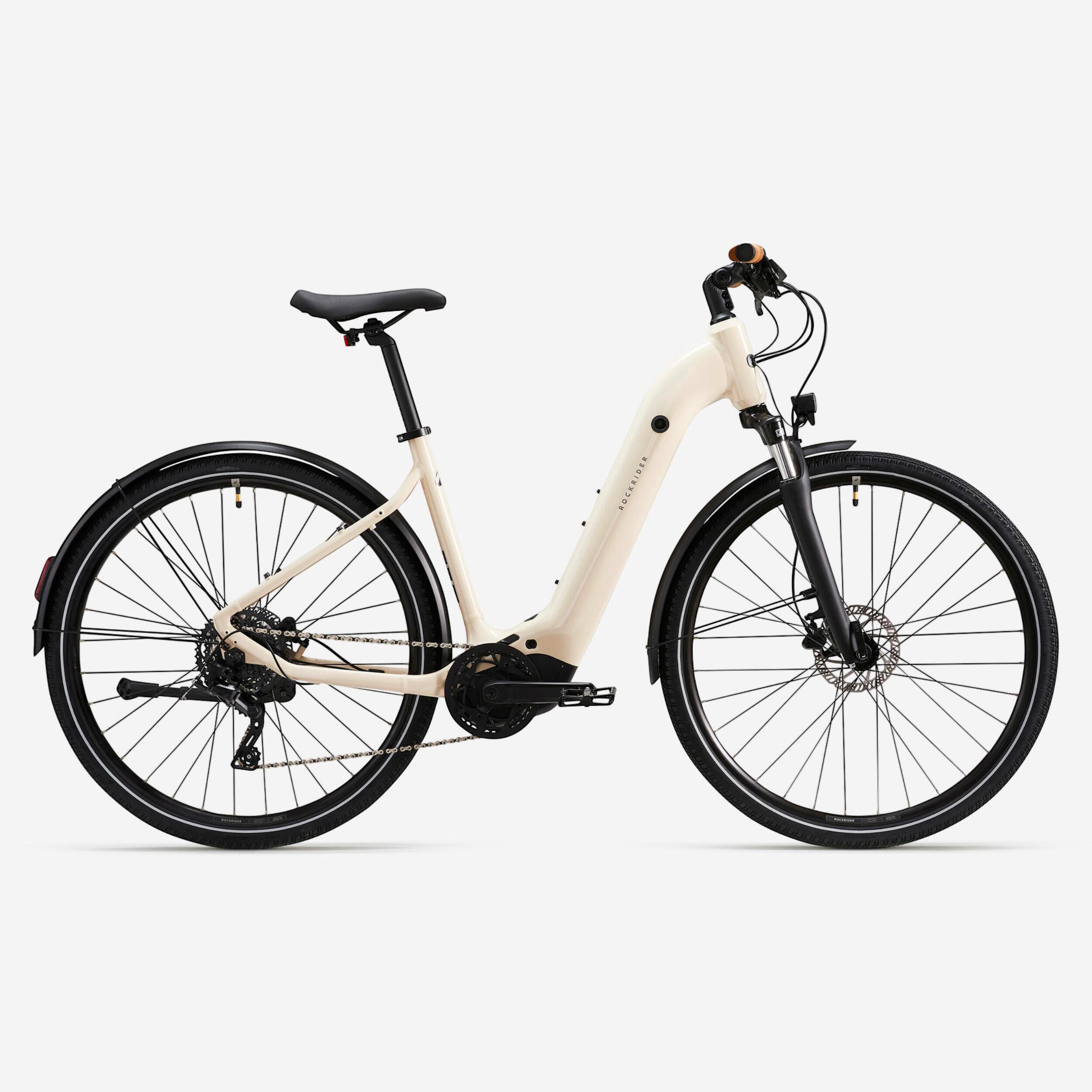 Vélo tout chemin électrique à moteur central et cadre bas, E-ACTV 500 vert