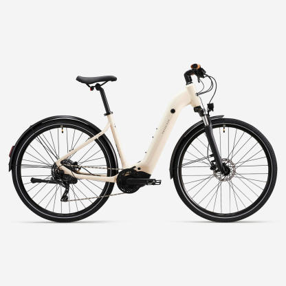 Vélo tout chemin électrique à moteur central et cadre bas, E-ACTV 500 vert