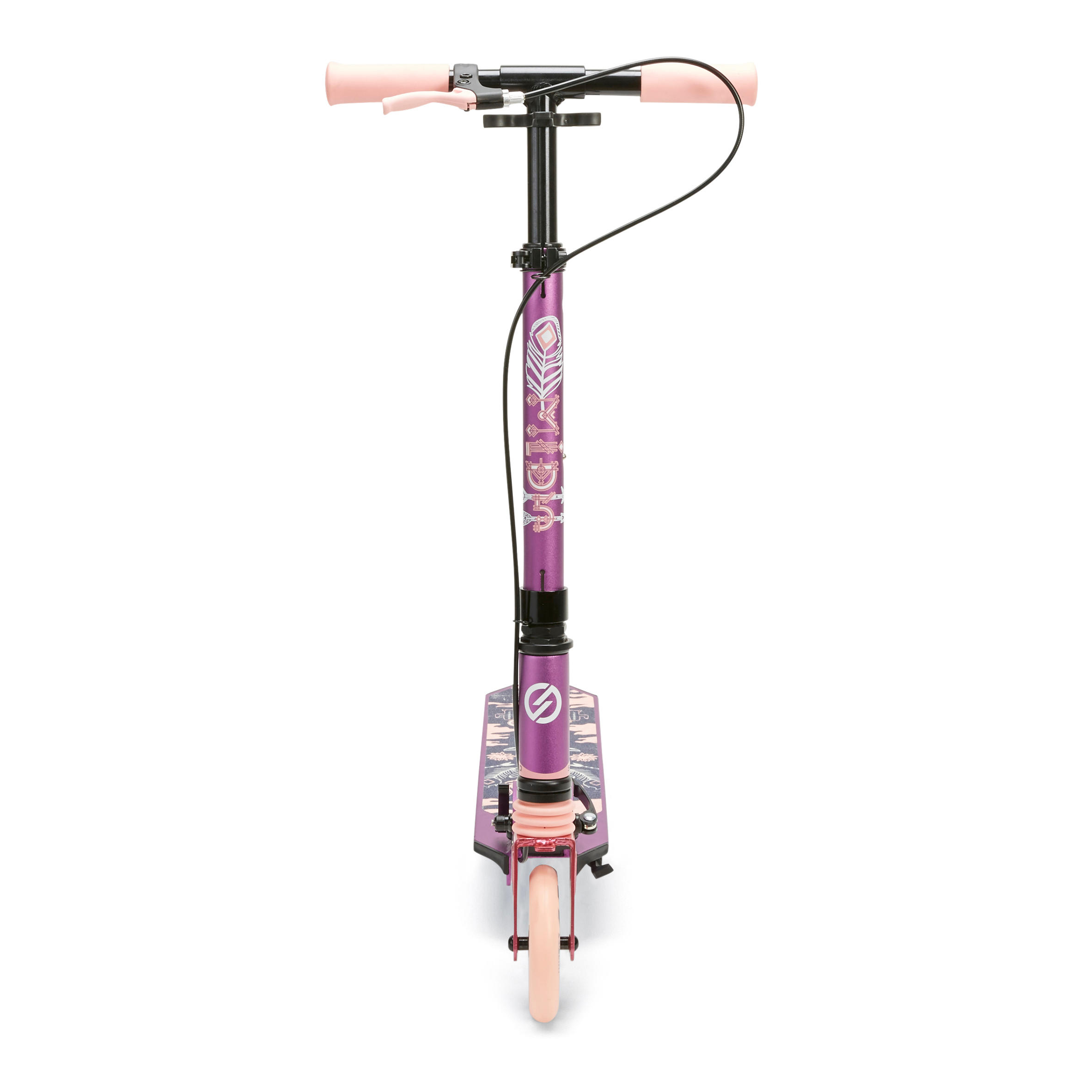 OXthtELO Trottinette enfant mid5 avec frein au guidon et suspension violette