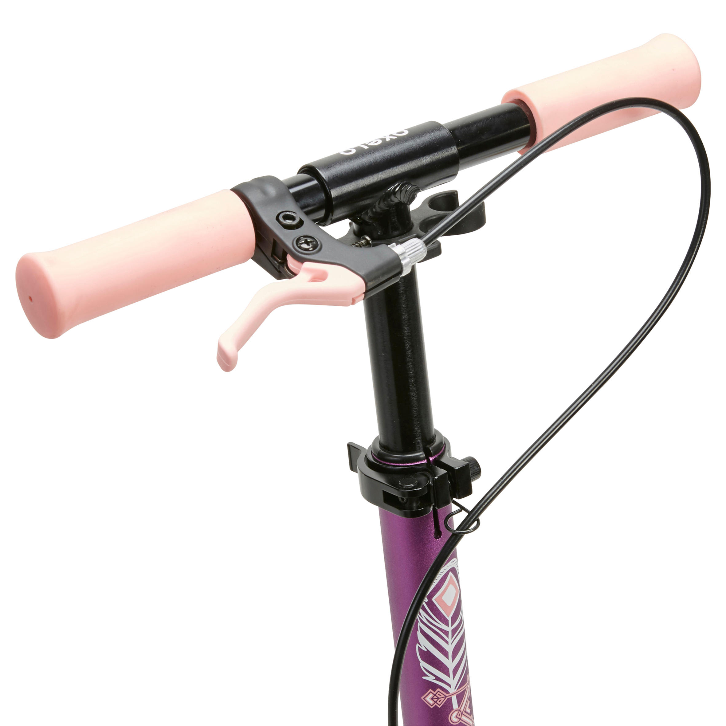 OXthtELO Trottinette enfant mid5 avec frein au guidon et suspension violette