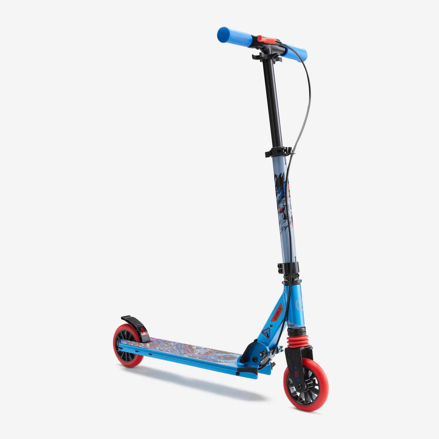 OXthtELO Trottinette enfant mid5 avec frein au guidon et suspension violette