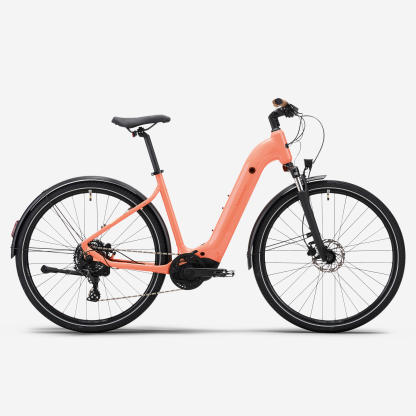 Vélo tout chemin électrique à moteur central et cadre bas, E-ACTV 500 vert