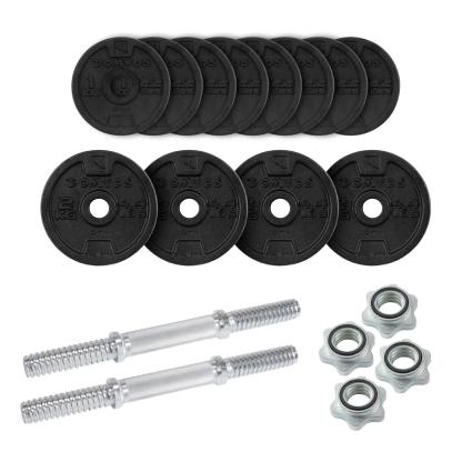CORENGTH Kit haltères de musculation 20 kg avec disque de fonte en partie recyclée