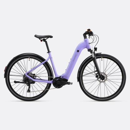 Vélo tout chemin électrique à moteur central et cadre bas, E-ACTV 500 vert
