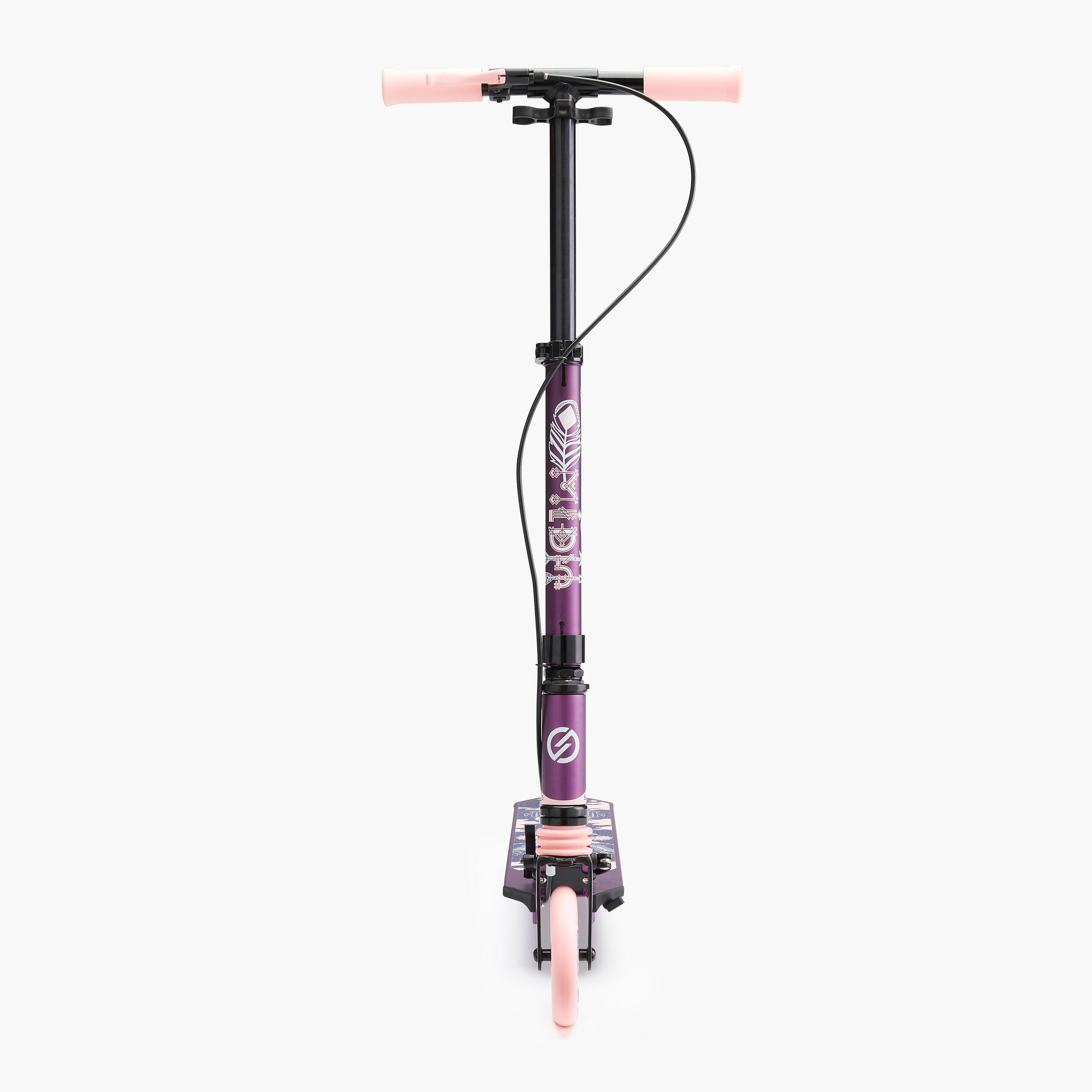 OXthtELO Trottinette enfant mid5 avec frein au guidon et suspension violette