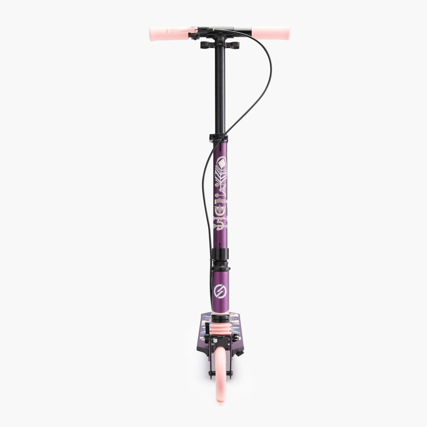 OXthtELO Trottinette enfant mid5 avec frein au guidon et suspension violette