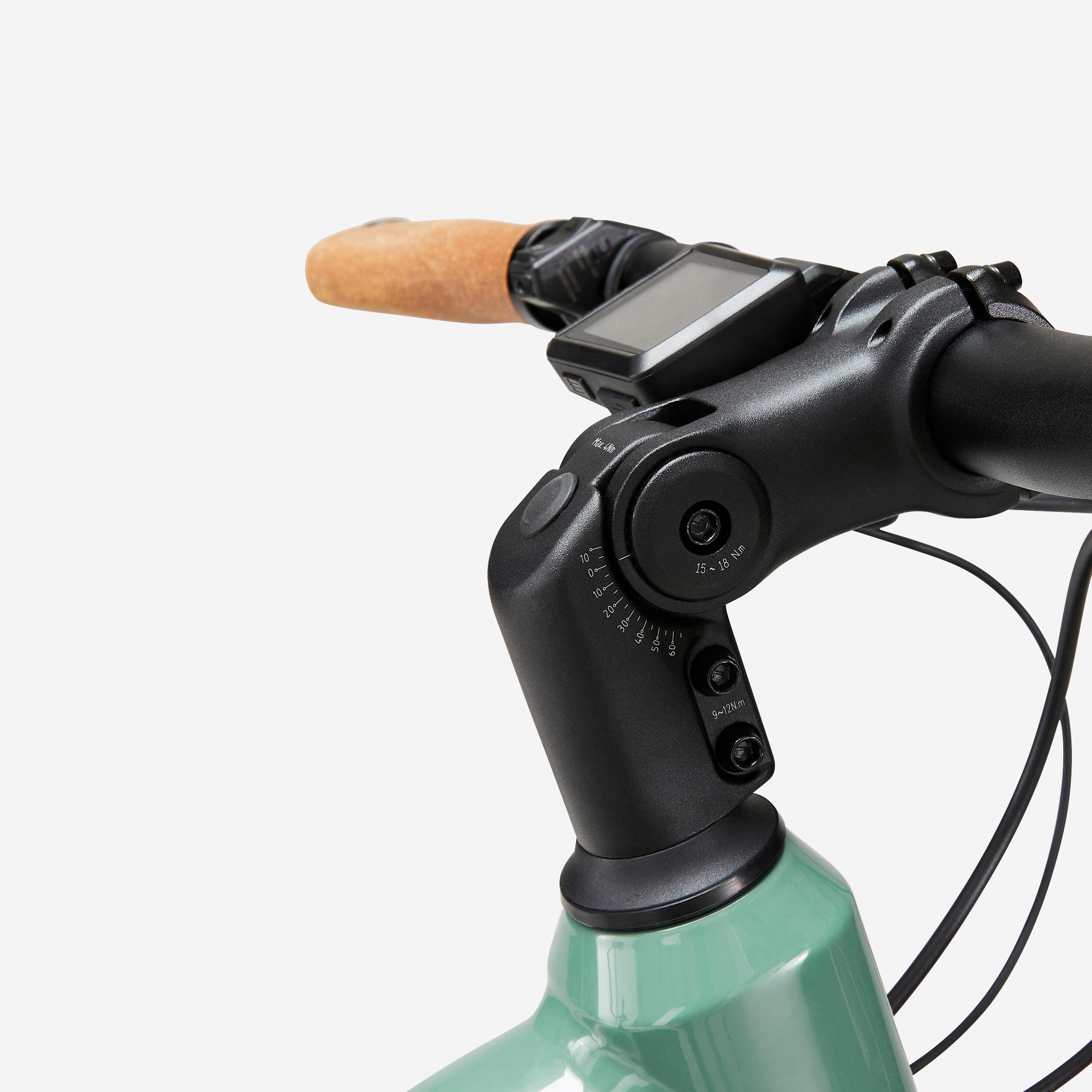 Vélo tout chemin électrique à moteur central et cadre bas, E-ACTV 500 vert