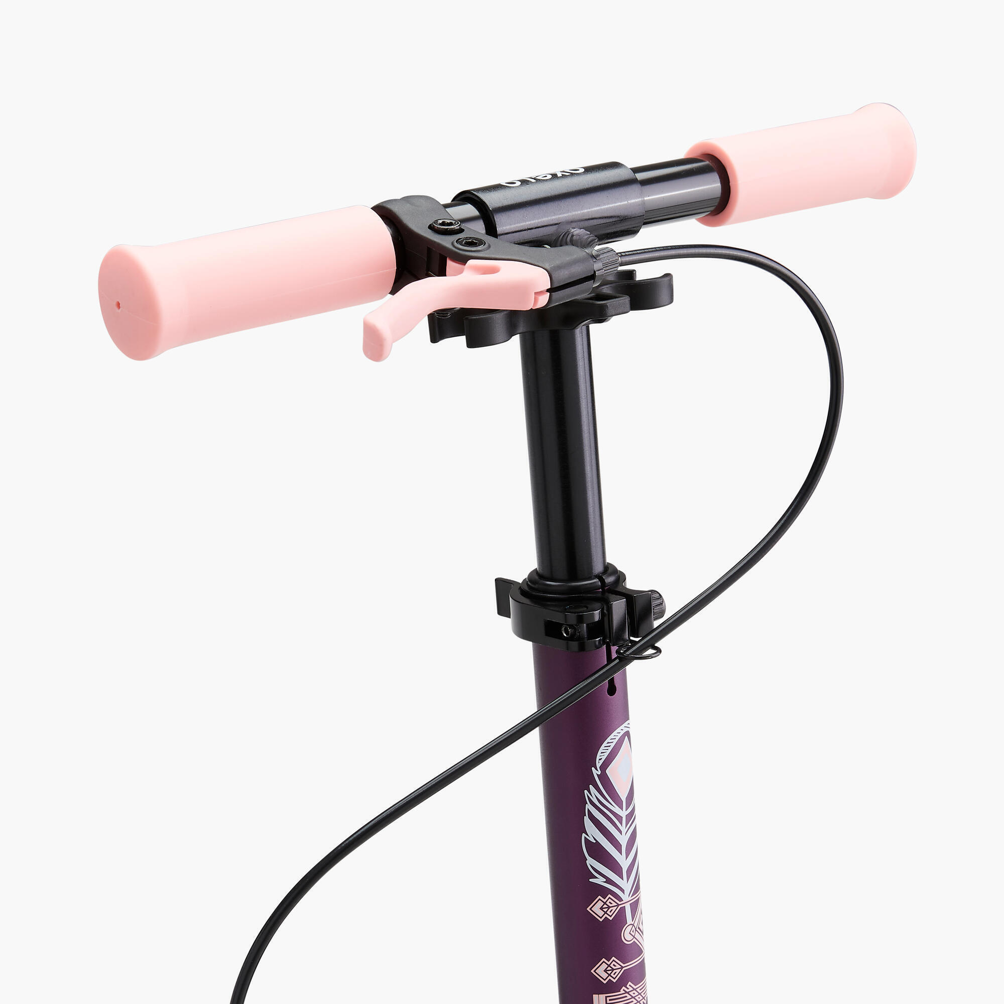 OXthtELO Trottinette enfant mid5 avec frein au guidon et suspension violette