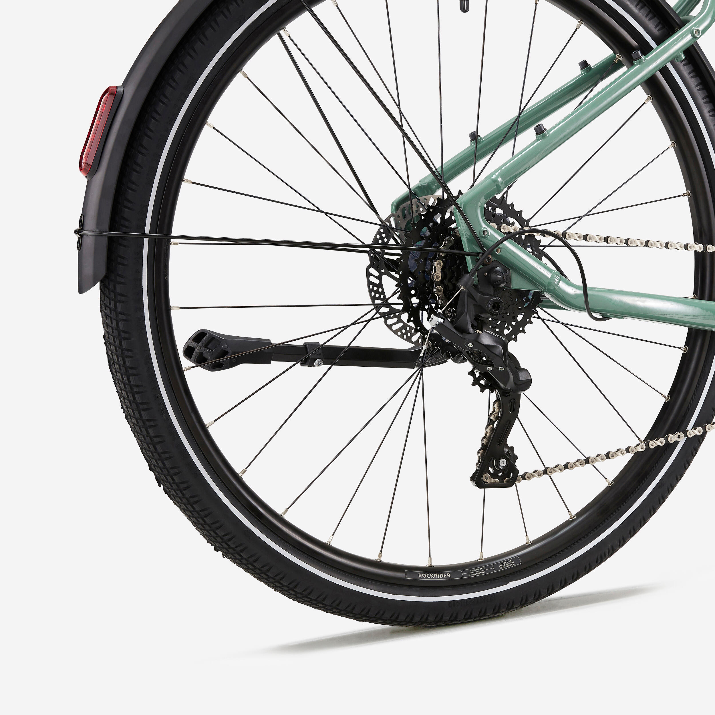 Vélo tout chemin électrique à moteur central et cadre bas, E-ACTV 500 vert