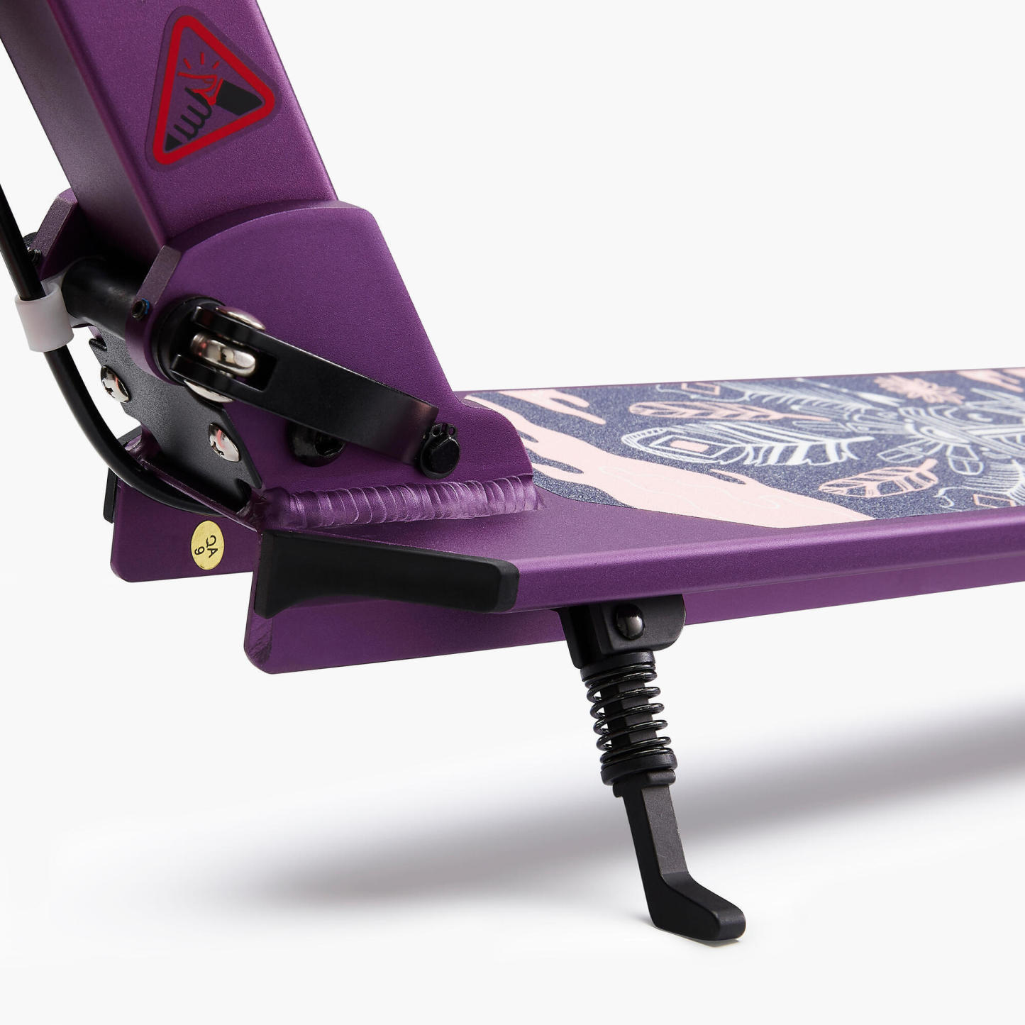 OXthtELO Trottinette enfant mid5 avec frein au guidon et suspension violette