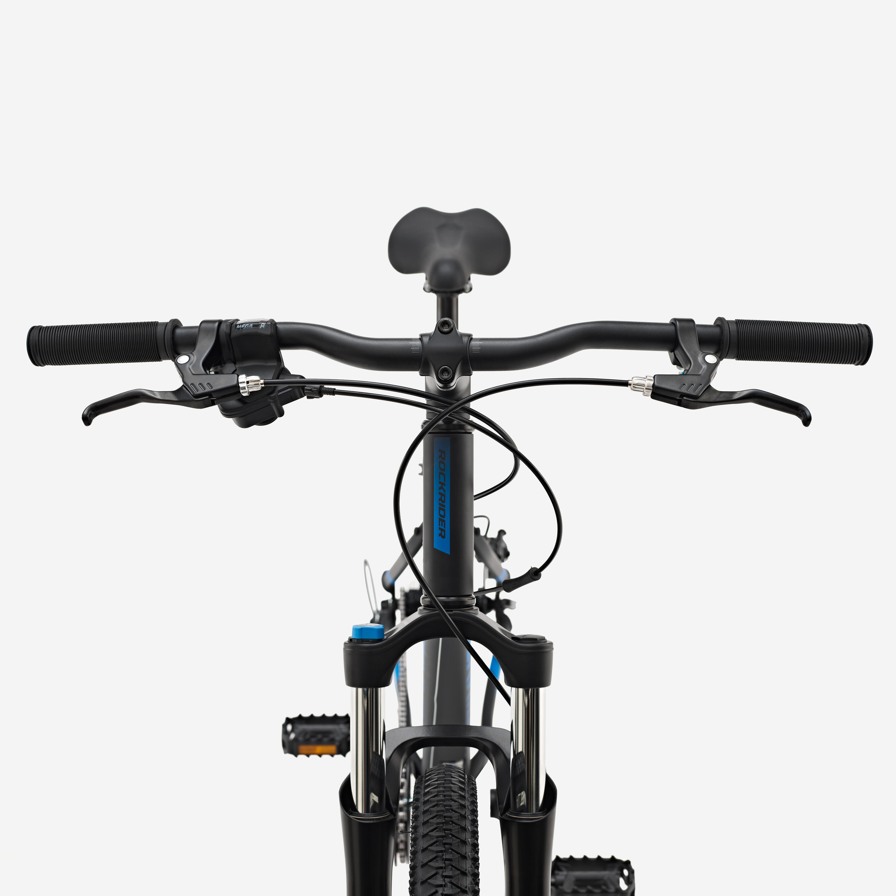 ROCKthtRIDER Vélo vtt randonnee st 120 gris orange 27,5"