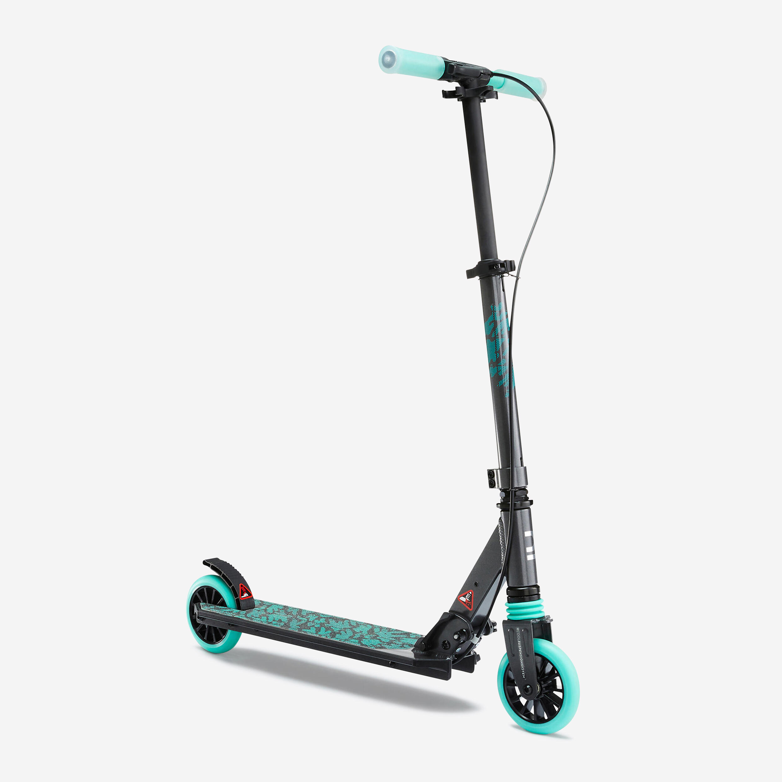 OXthtELO Trottinette enfant mid5 avec frein au guidon et suspension violette