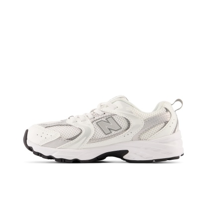 New Balance 530 Bungee Lace Blanco / Plata metalizada PZ530AD