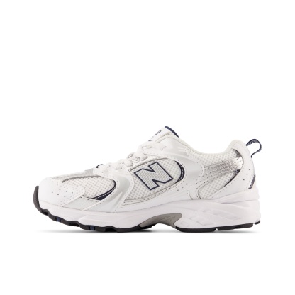 New Balance 530 Bungee Lace Blanco / Índigo natural / Plata metalizada PZ530SB1