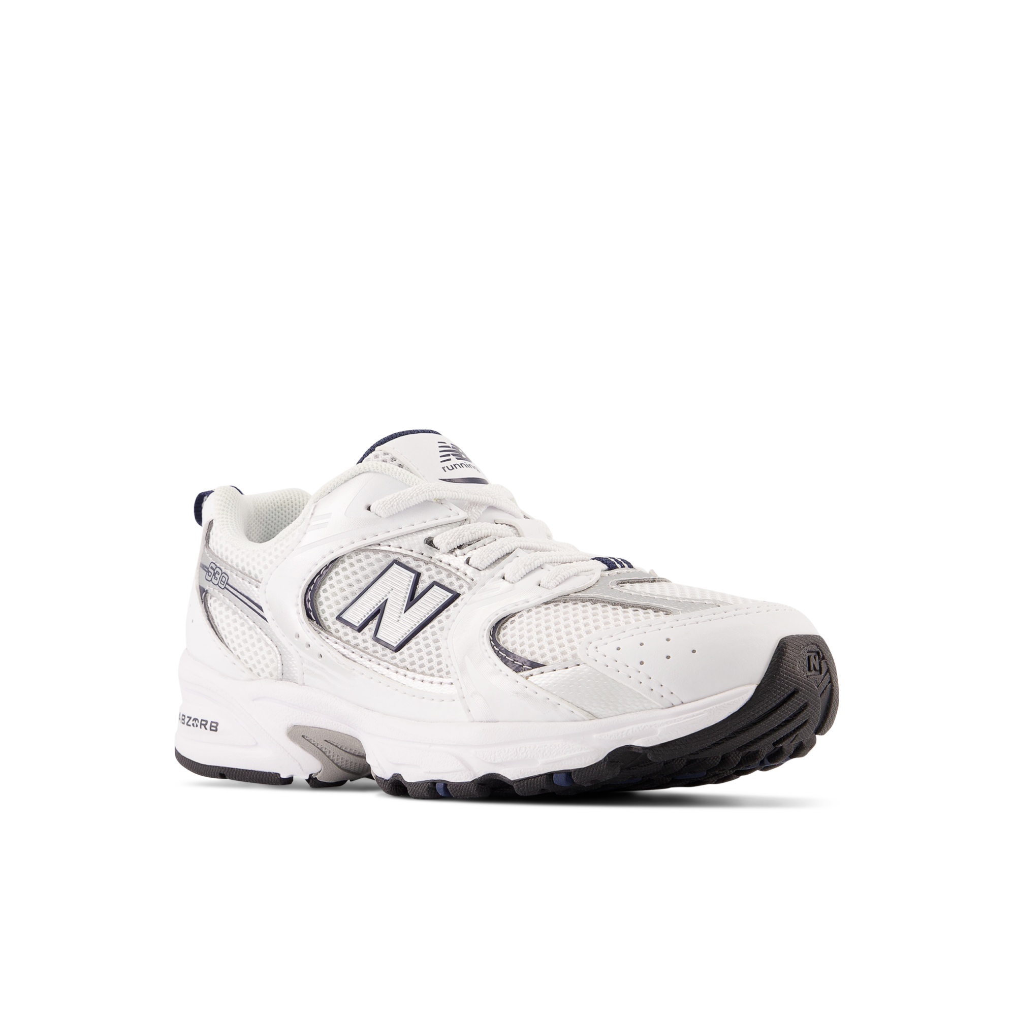 New Balance 530 Bungee Lace Blanco / Índigo natural / Plata metalizada PZ530SB1
