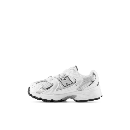 New Balance 530 Bungee Lace Blanco / Índigo natural / Plata metalizada IZ530SB1