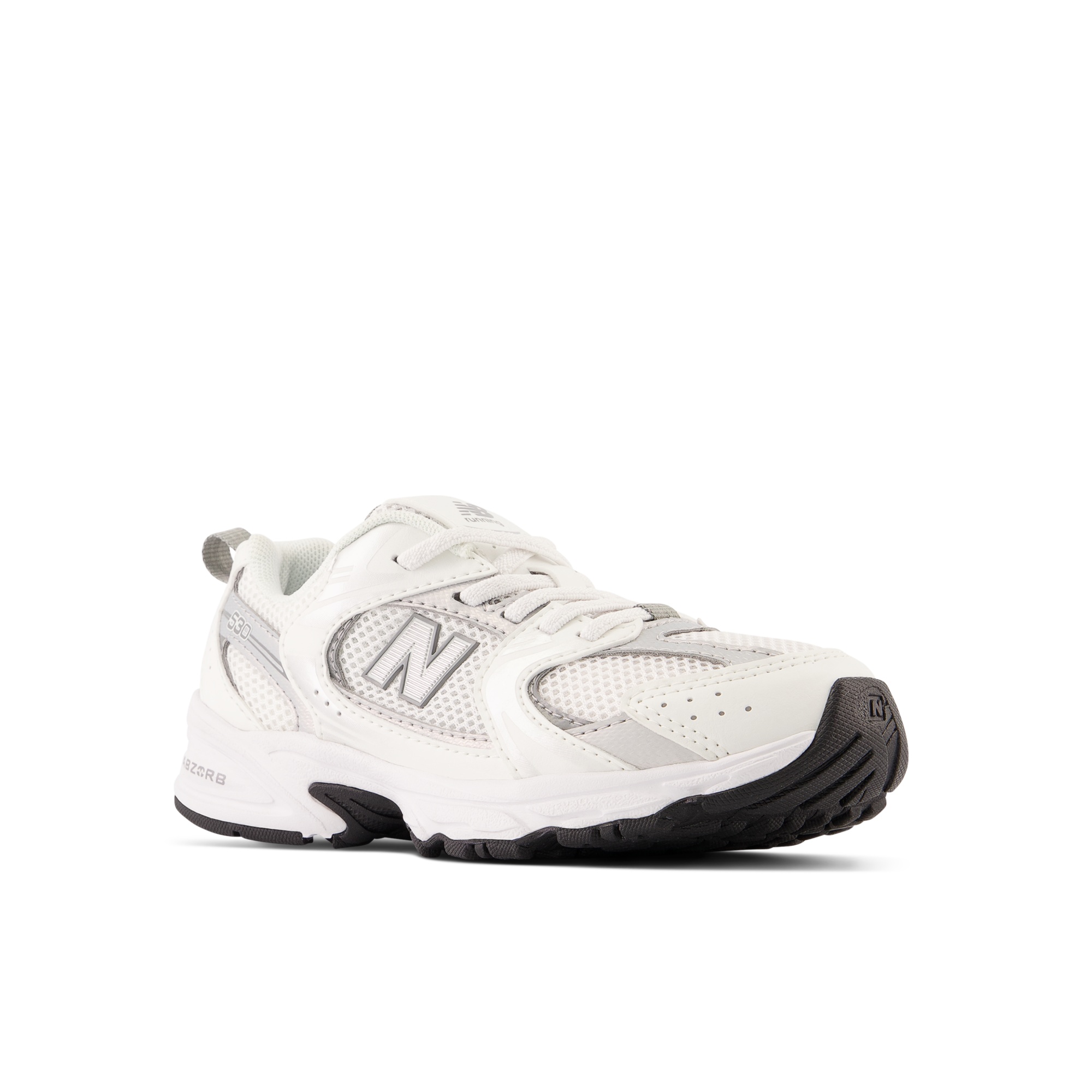 New Balance 530 Bungee Lace Blanco / Plata metalizada PZ530AD