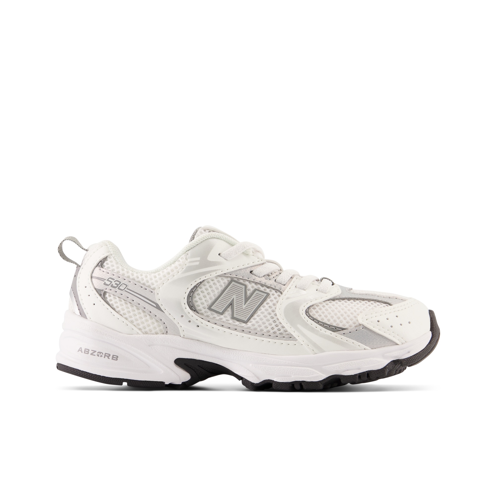 New Balance 530 Bungee Lace Blanco / Plata metalizada PZ530AD