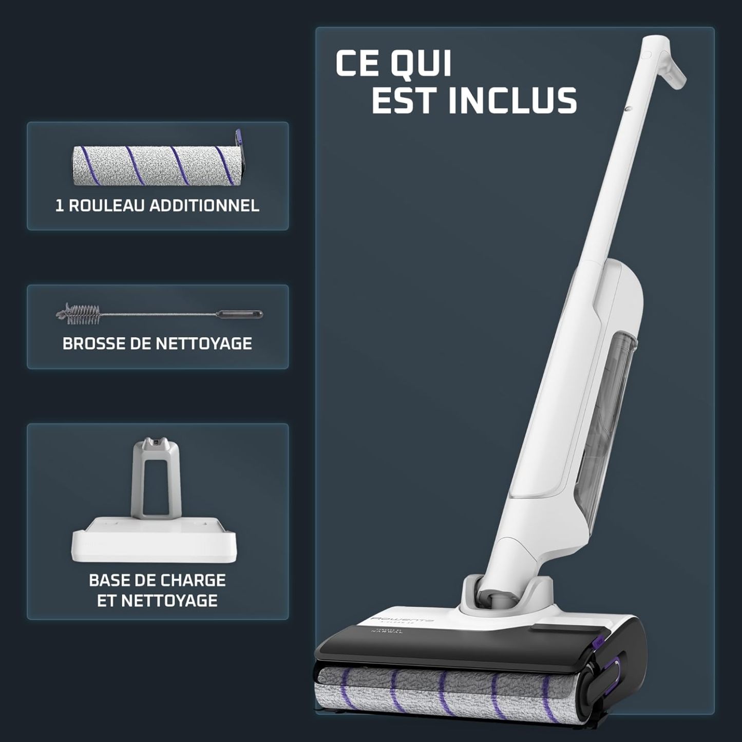 Aspirateur laveur sans fil Rothtwenta sans fil X-Clean 10 GZ7035WO Blanc