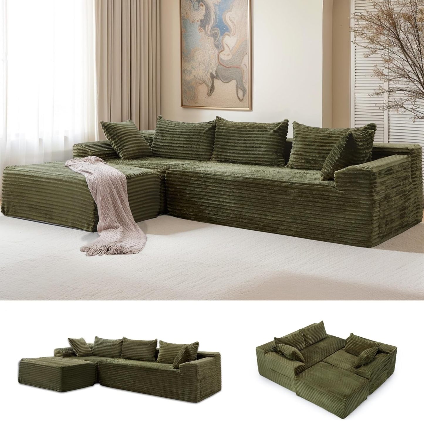 Pouf géant modulable ultra confortable – Canapé sans structure