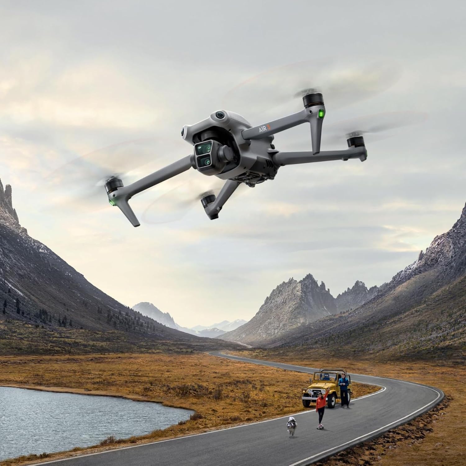 Drone Dji Air 3S Fly More Combo RC 2 Gris et noir