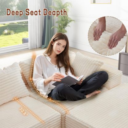 Pouf géant modulable ultra confortable – Canapé sans structure