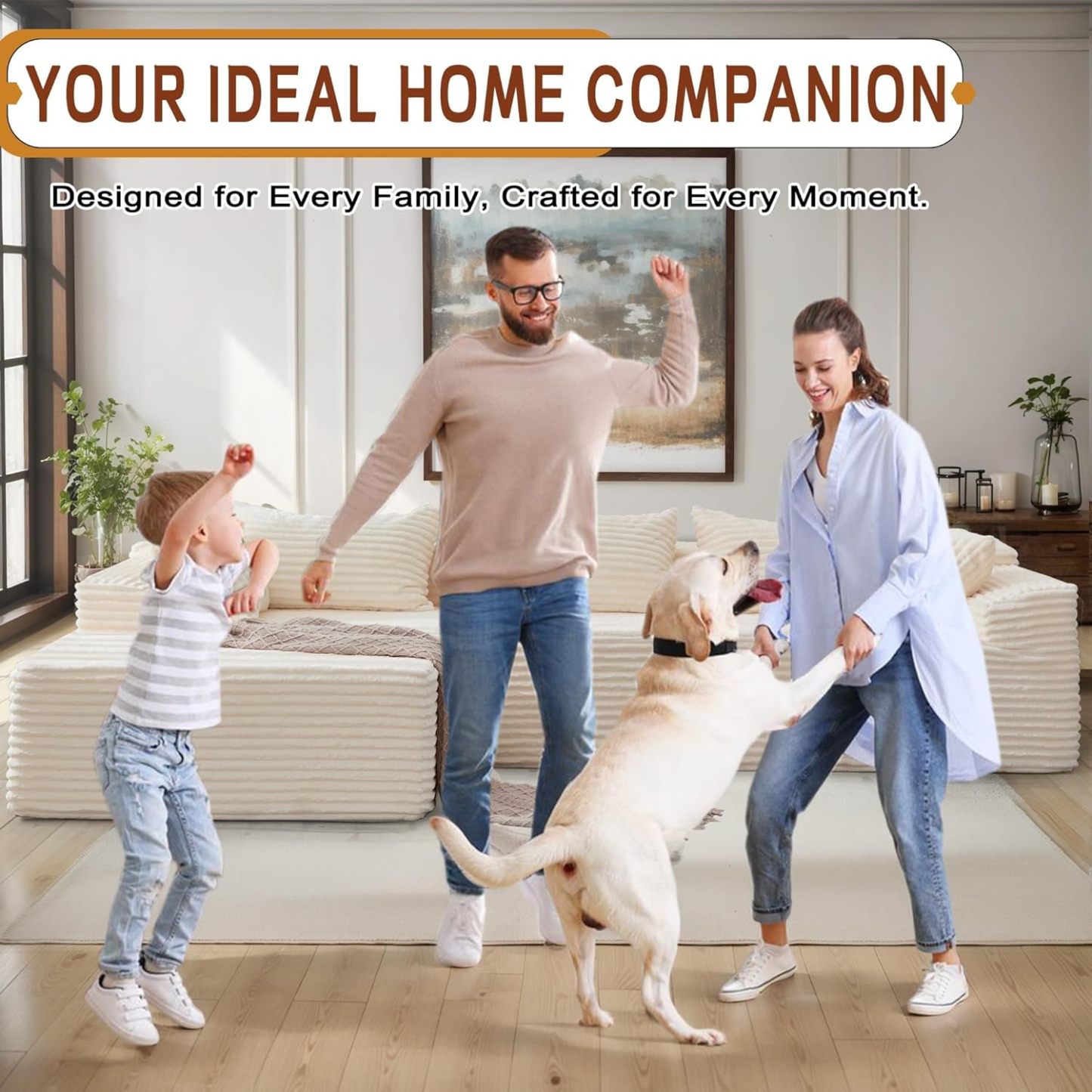 Pouf géant modulable ultra confortable – Canapé sans structure