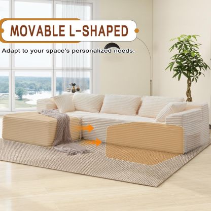 Pouf géant modulable ultra confortable – Canapé sans structure