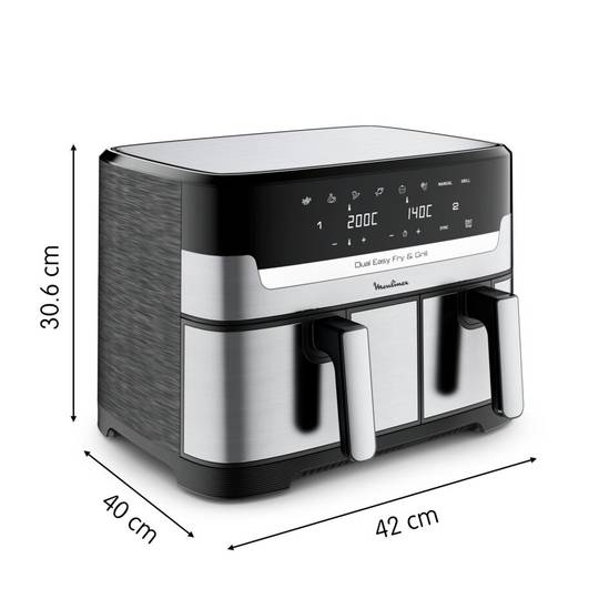 Moulinex Dual Easy Fry & Grill, 8.3L, Air fryer