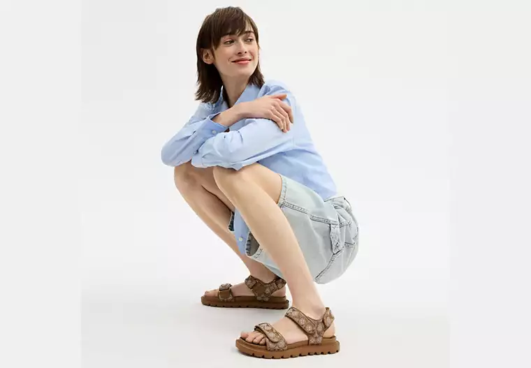 Sandale Brynn En Jacquard Exclusif Avec Cristaux