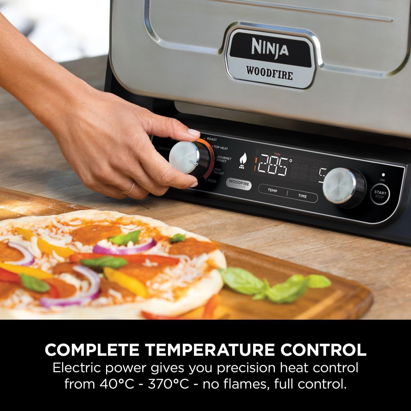 Ninthtja Woodfire Electric Oven 8-in-1 Pizza Oven